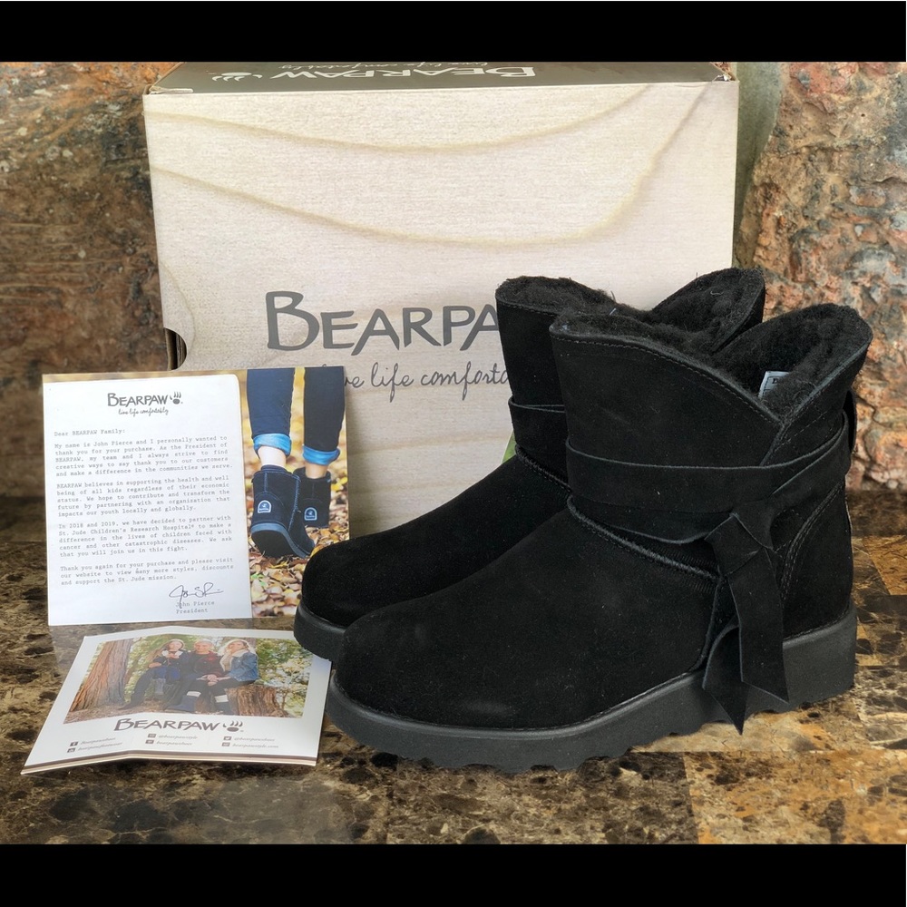 NEW BEARPAW Little Girls' Maxine Wedge Boots - Picture 11 of 13
